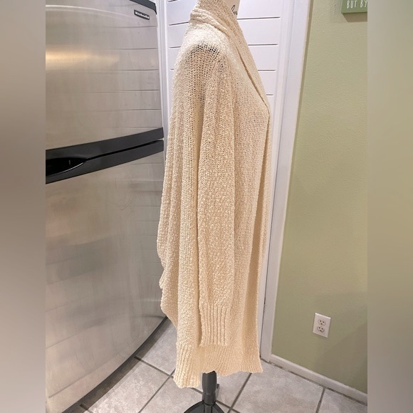 BCBGMaxAzria “Bonnie” Knit Cotton Slouchy Oversized Open Cardigan Sz Tall M L - Picture 5 of 16